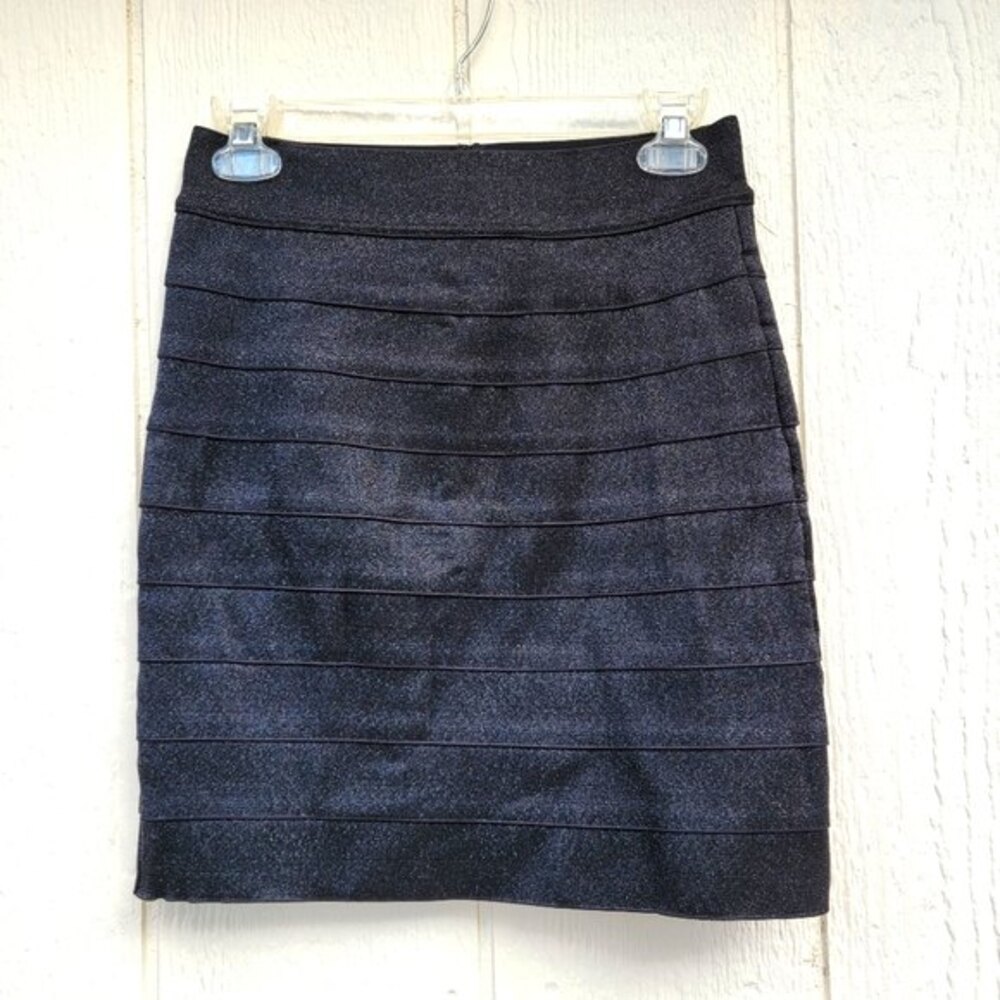 H&M fitted black sparkle pencil skirt size 10